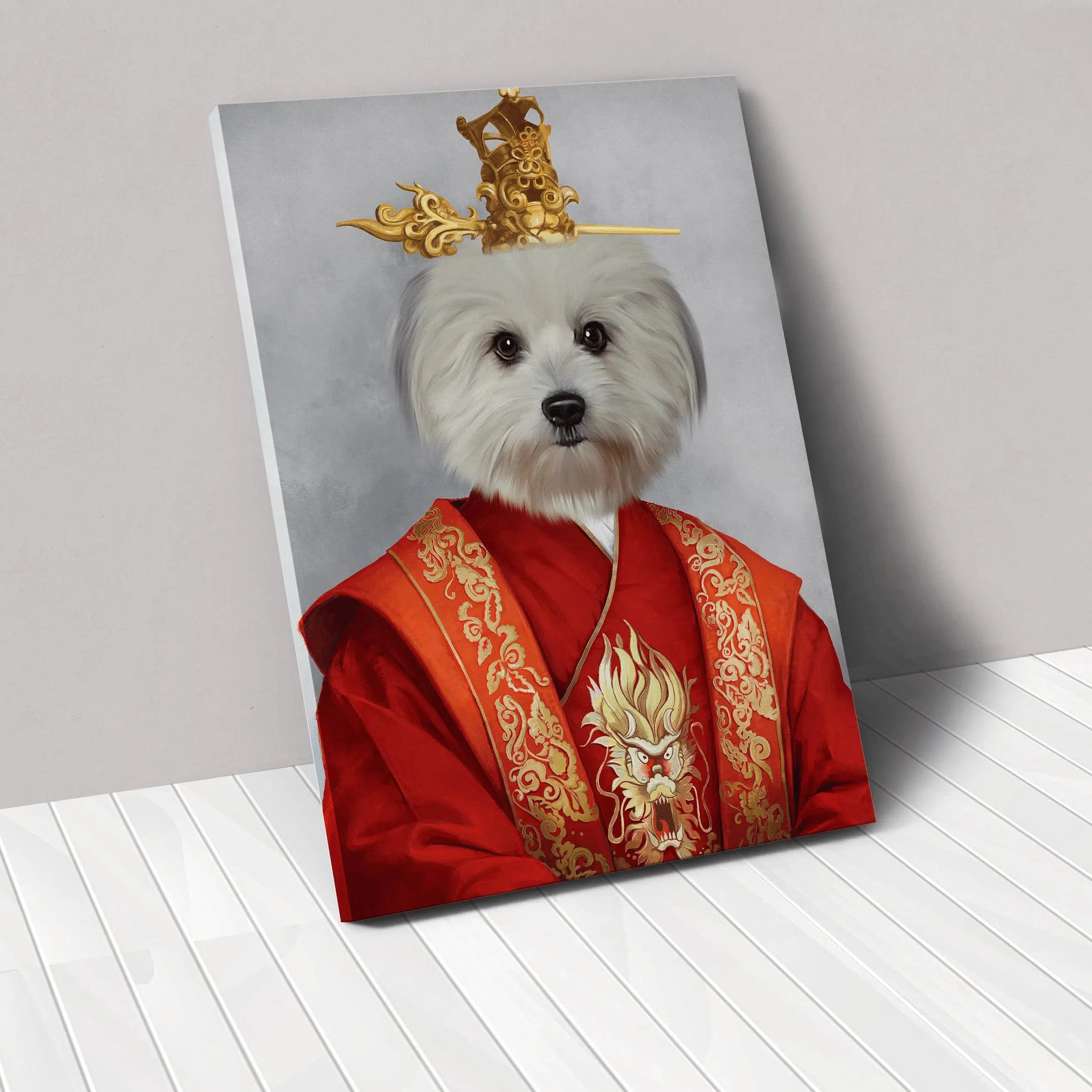 Crown and Paw - Canvas The Asian Emperor - Custom Pet Canvas