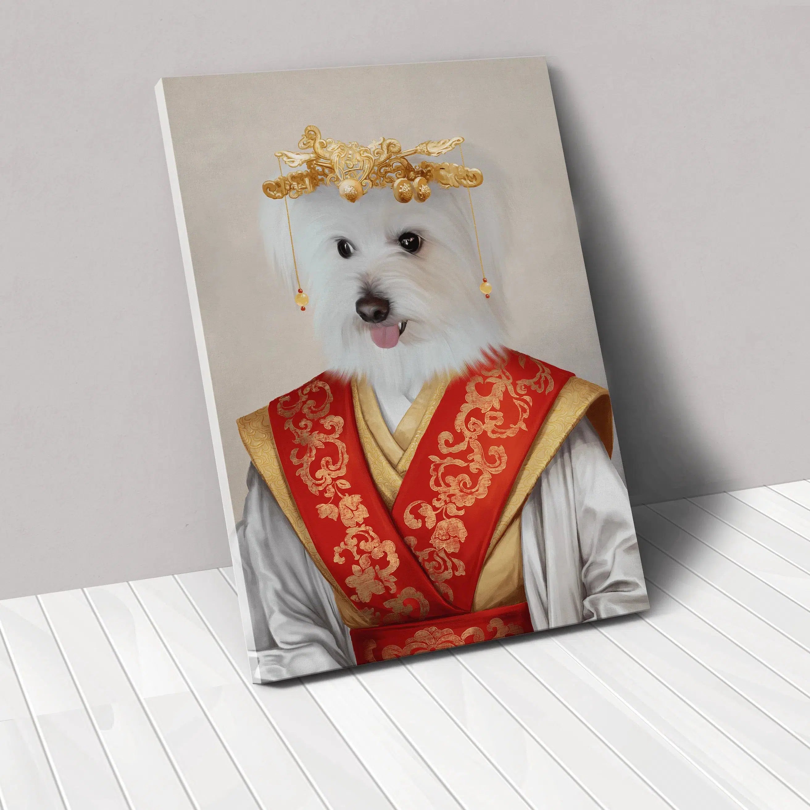Crown and Paw - Canvas The Asian Empress - Custom Pet Canvas