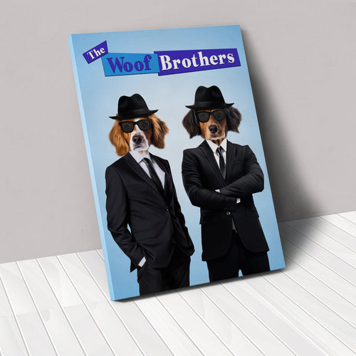 Crown and Paw - Canvas The Blues Brothers - Custom Pet Canvas