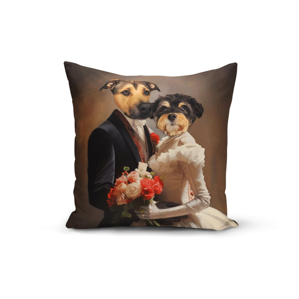 The Bride and Groom - Custom Throw Pillow