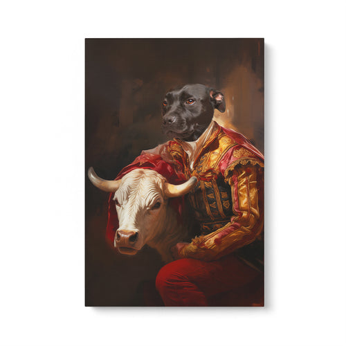 The Bull Fighter - Custom Pet Canvas