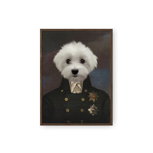 Crown and Paw - Poster The Captain - Custom Pet Poster 8.3" x 11.7" / Walnut