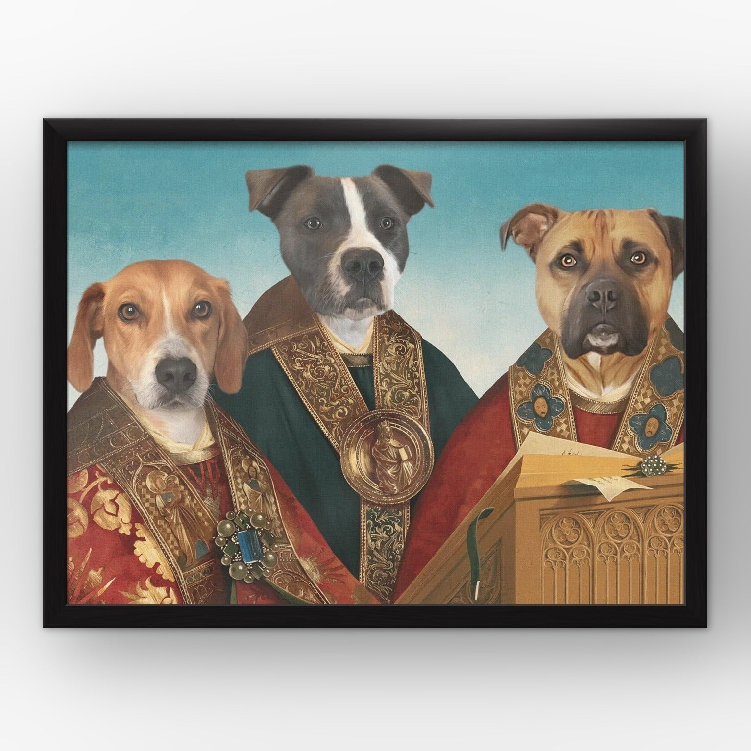 The Choir custom pet poster in a black frame