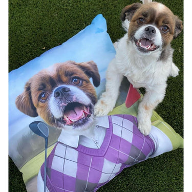 The Golfer - Custom Throw Pillow