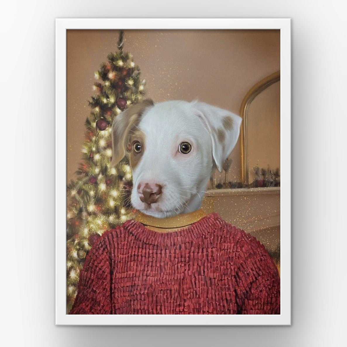 The Kevin custom pet poster in a white frame