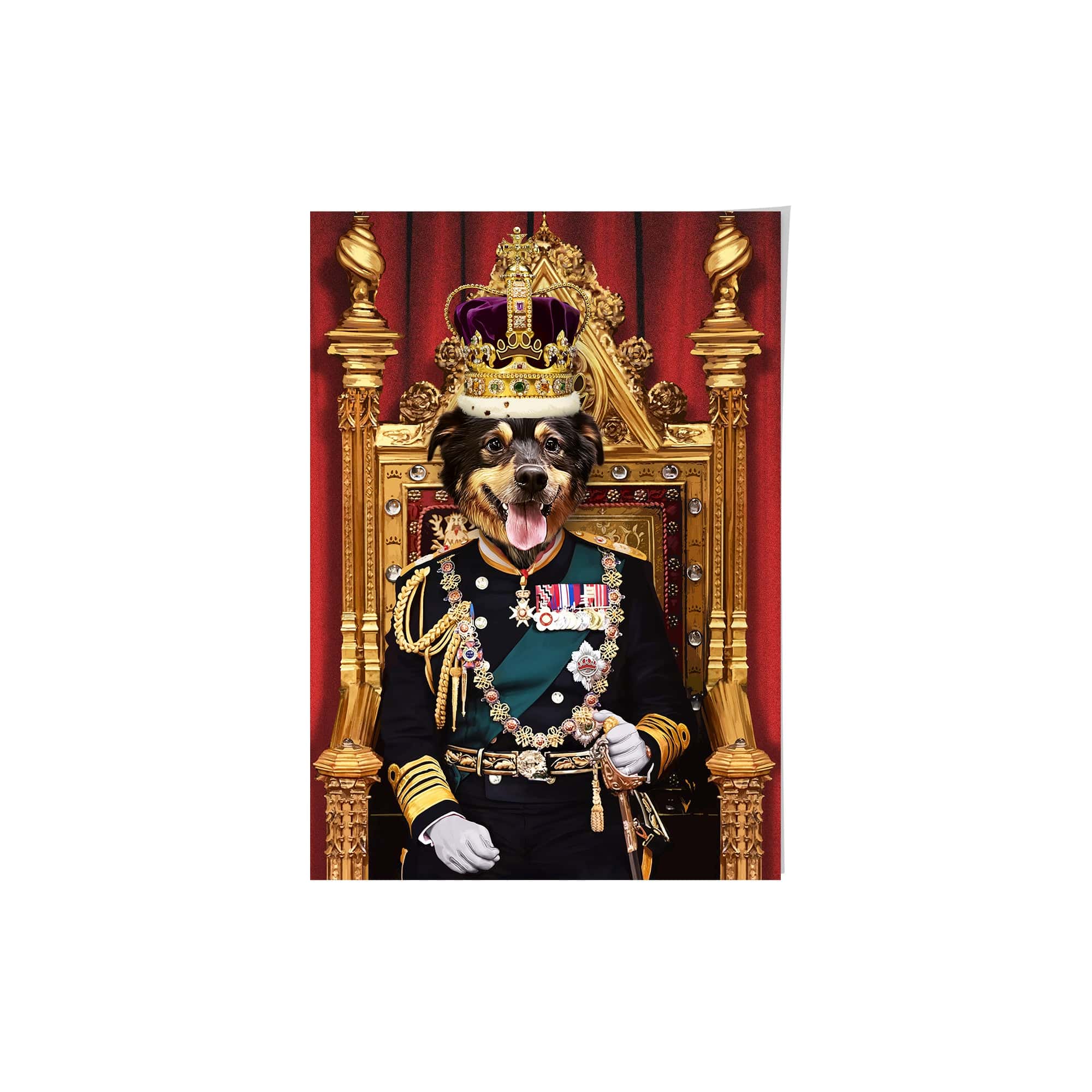 Crown and Paw - Poster The King - Custom Pet Poster