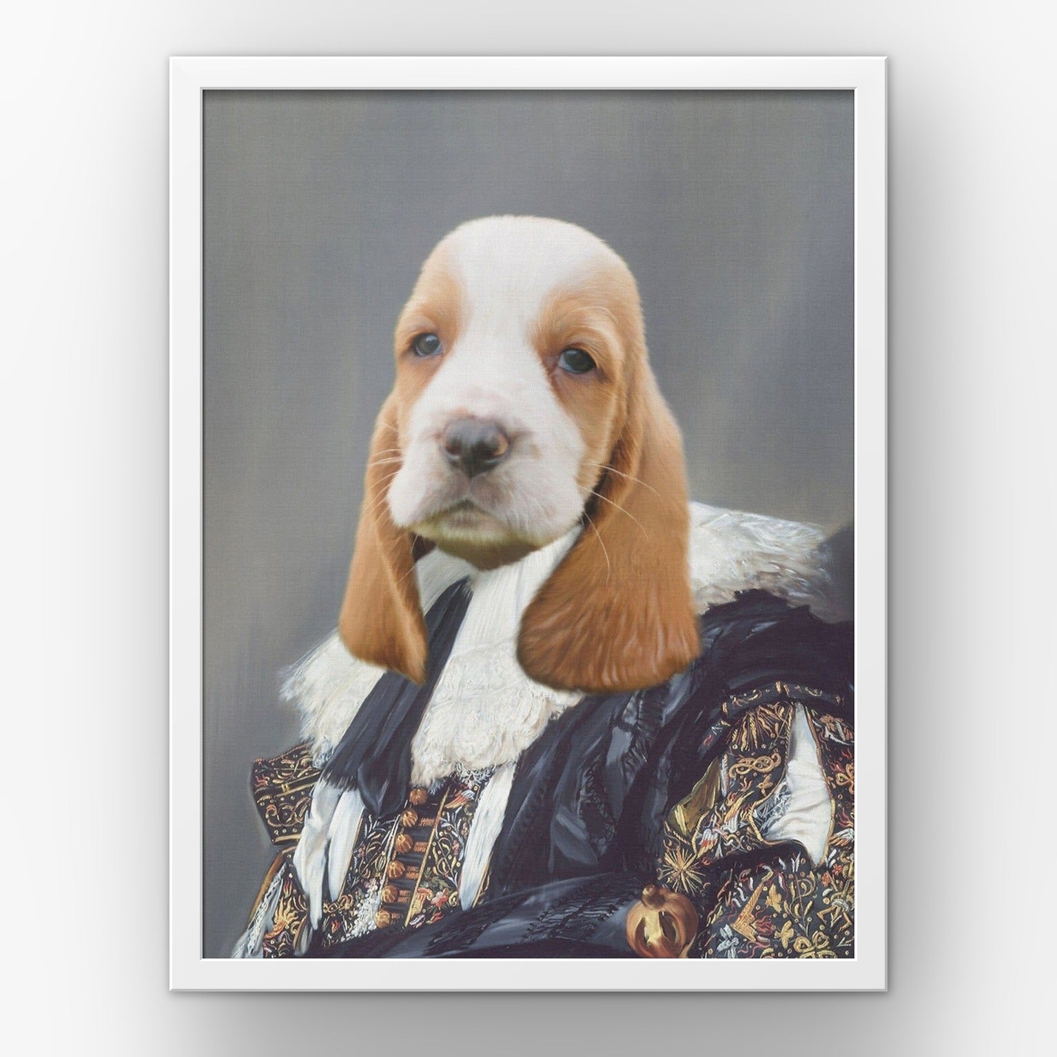 The Laughing Cavalier custom pet poster in a white frame