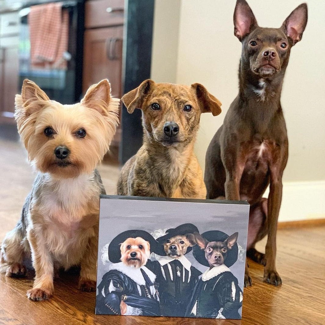 Crown and Paw - Canvas The Three Musketeers - Custom Pet Canvas