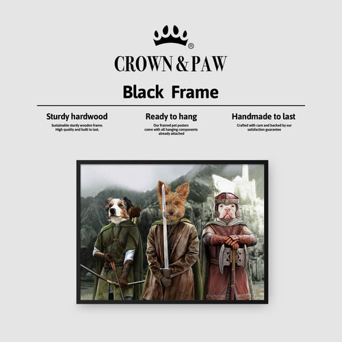 Crown and Paw - Poster The Three Pawtectors - Custom Pet Poster