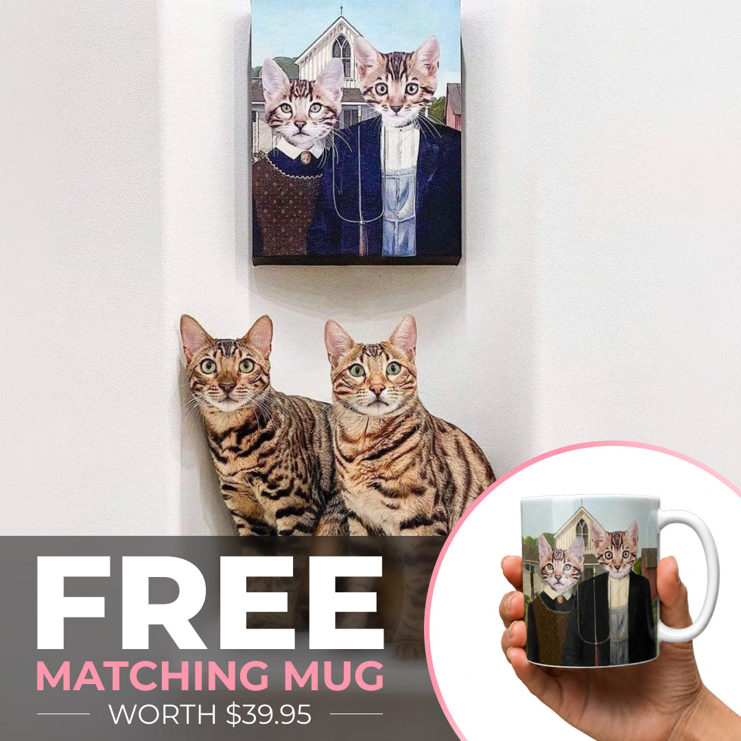 The American Gothic - Custom Pet Canvas