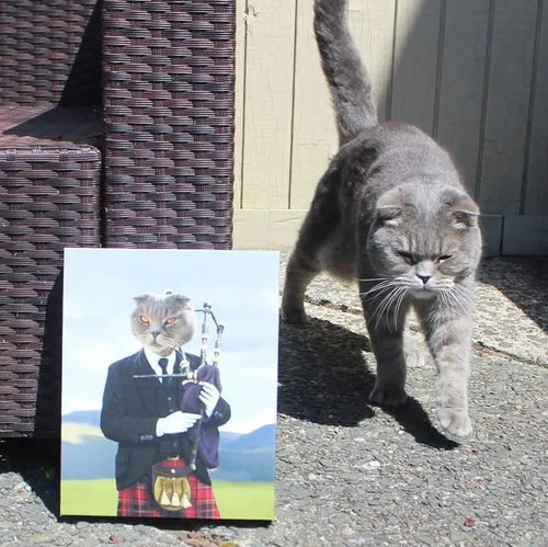 The Bagpiper - Custom Pet Canvas