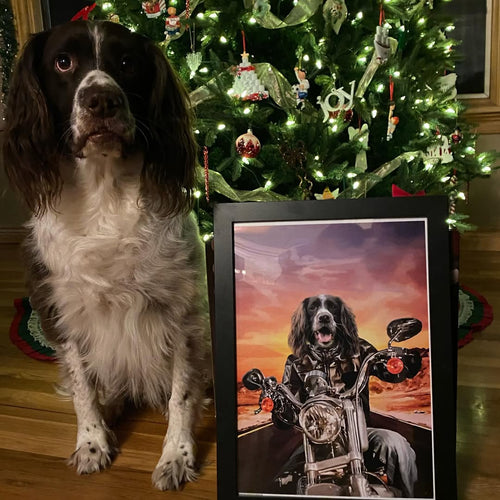 The Biker - Custom Pet Poster