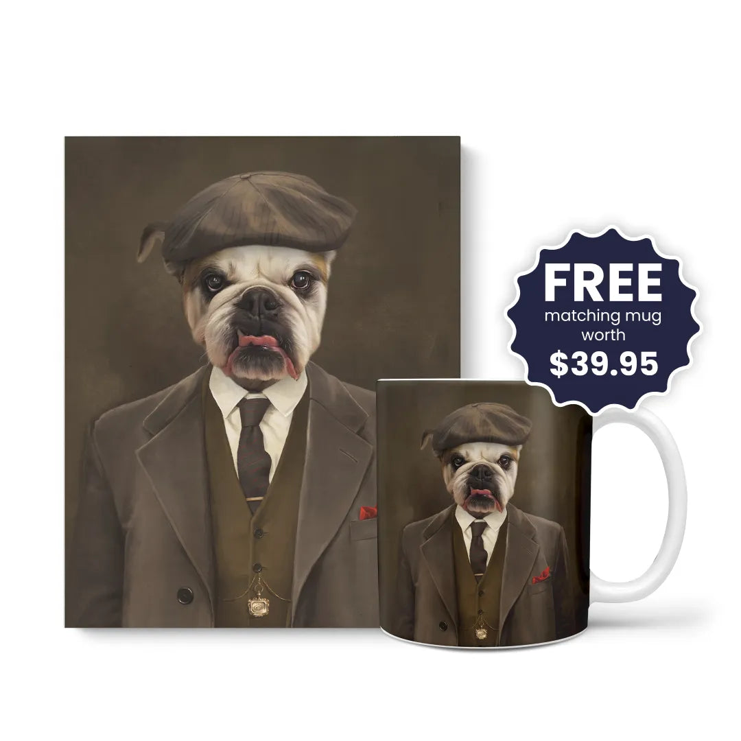 The British Gangster - Custom Pet Canvas