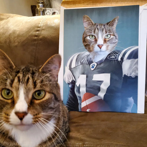 The Football Player - Custom Pet Poster