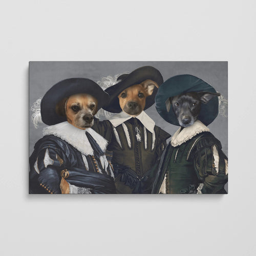Crown and Paw - Canvas The Three Musketeers - Custom Pet Canvas