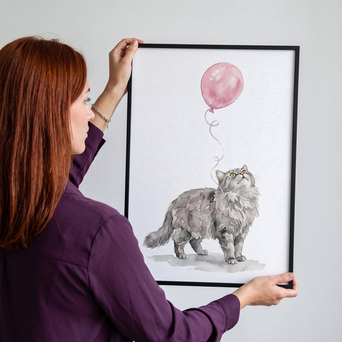 Watercolor Balloon Pet Portrait