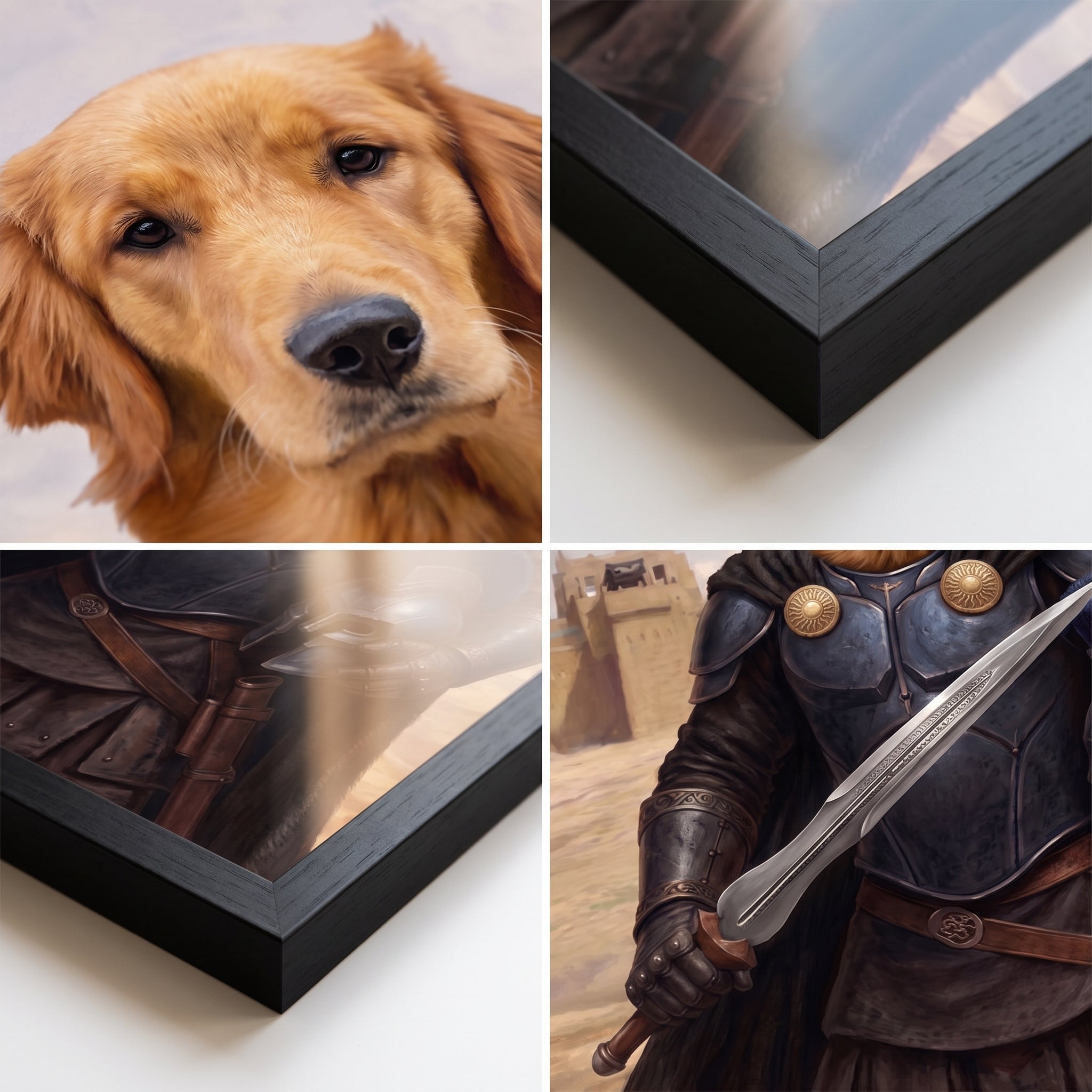 Close-up details of the Agamemnon custom pet poster
