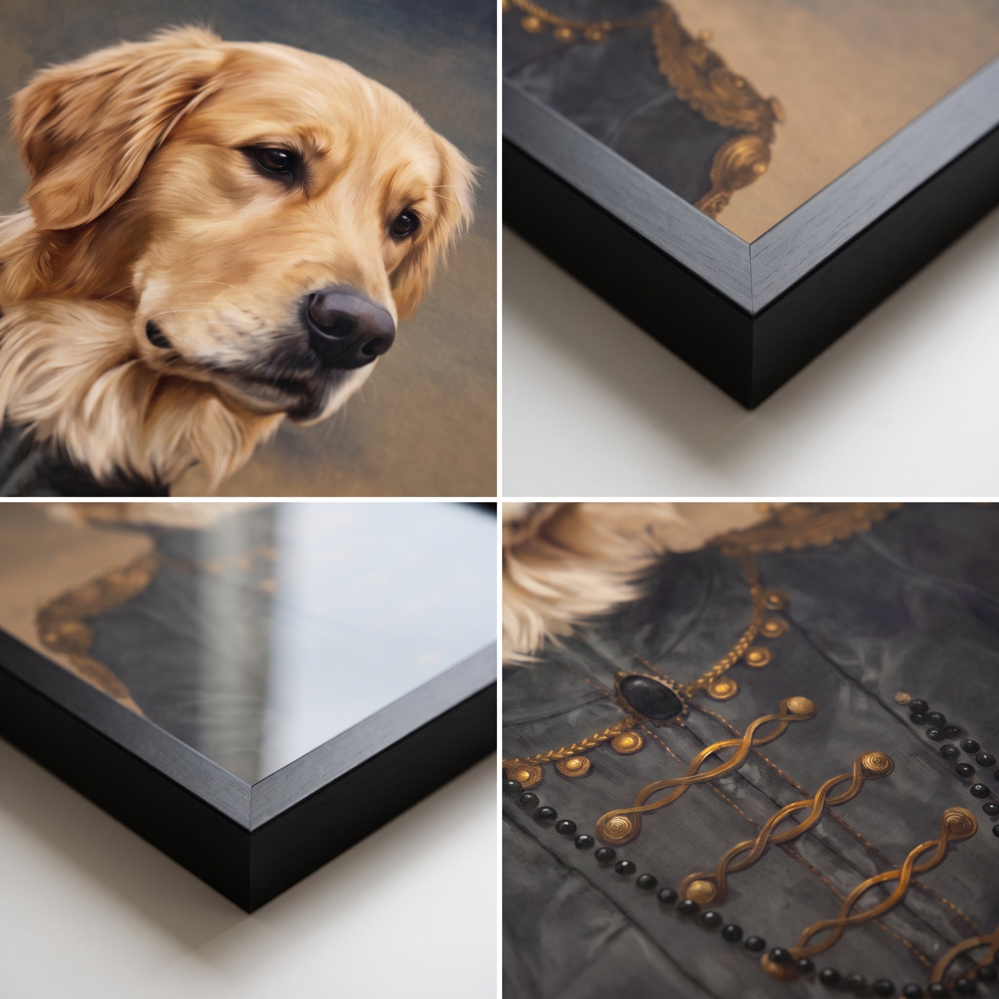 Close-up details of The Baroness custom pet poster