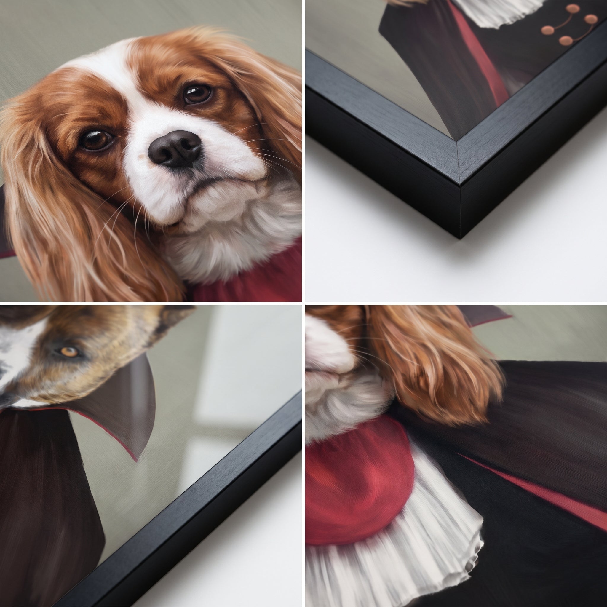 Close-up details of The Vampire custom pet poster