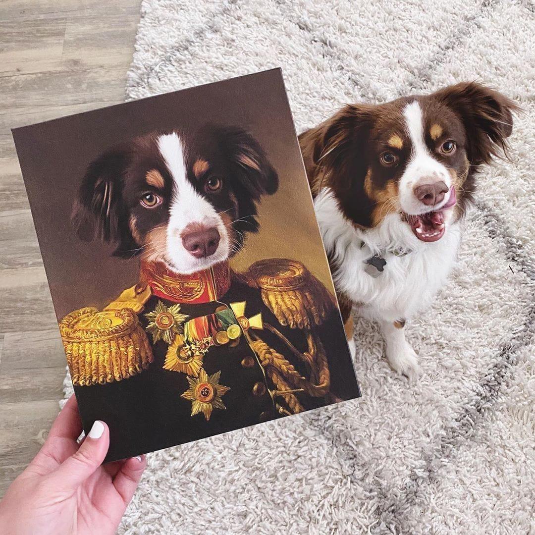 Crown and Paw - Canvas The Veteran - Custom Pet Canvas