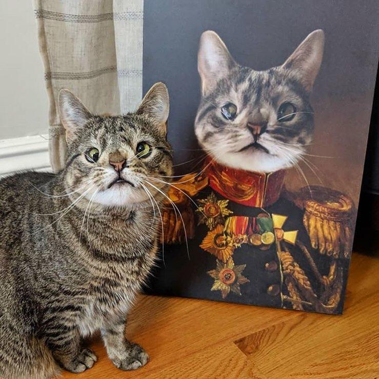 Crown and Paw - Canvas The Veteran - Custom Pet Canvas