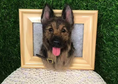 Handmade 3D Pet Face in Frame