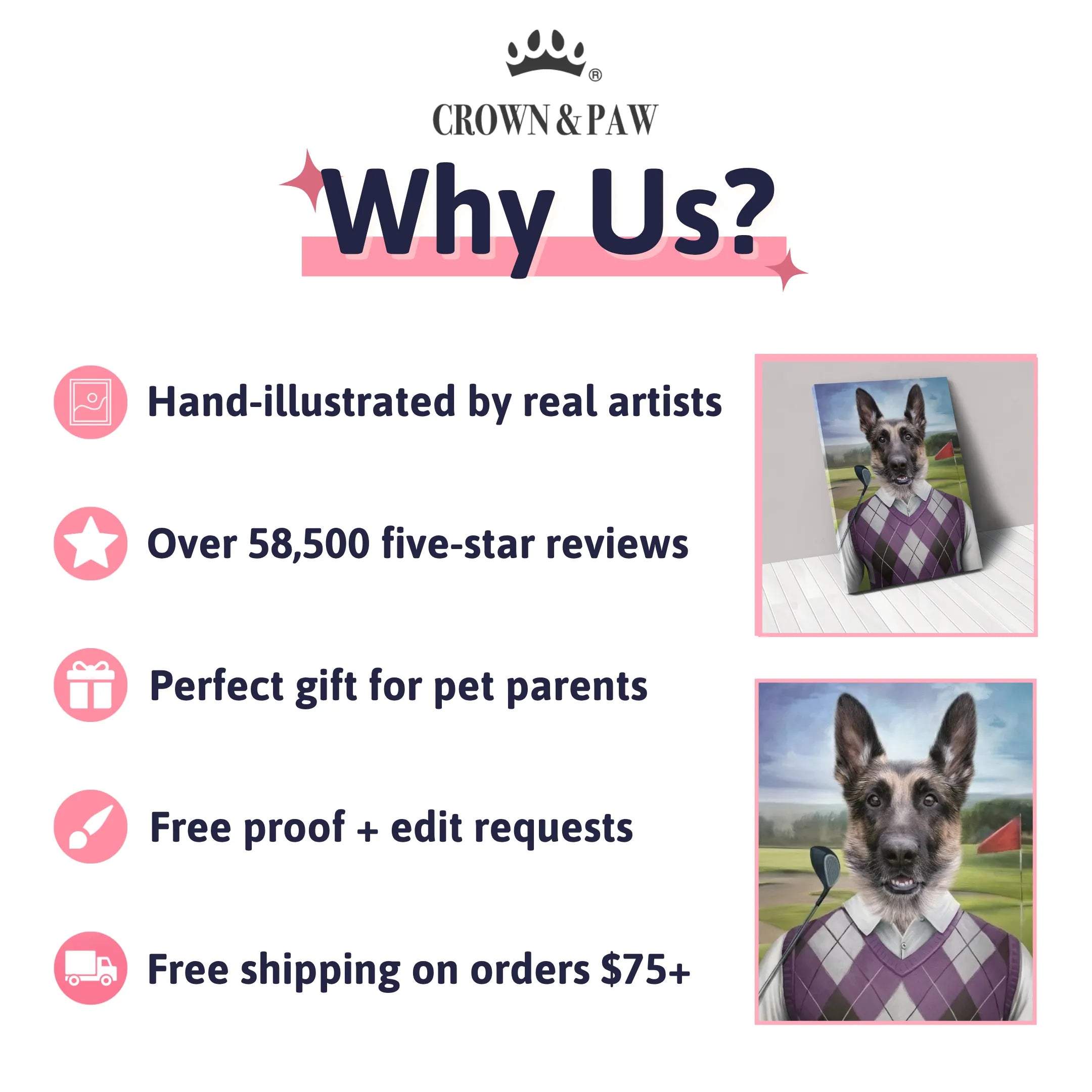 The Golfer - Custom Pet Canvas
