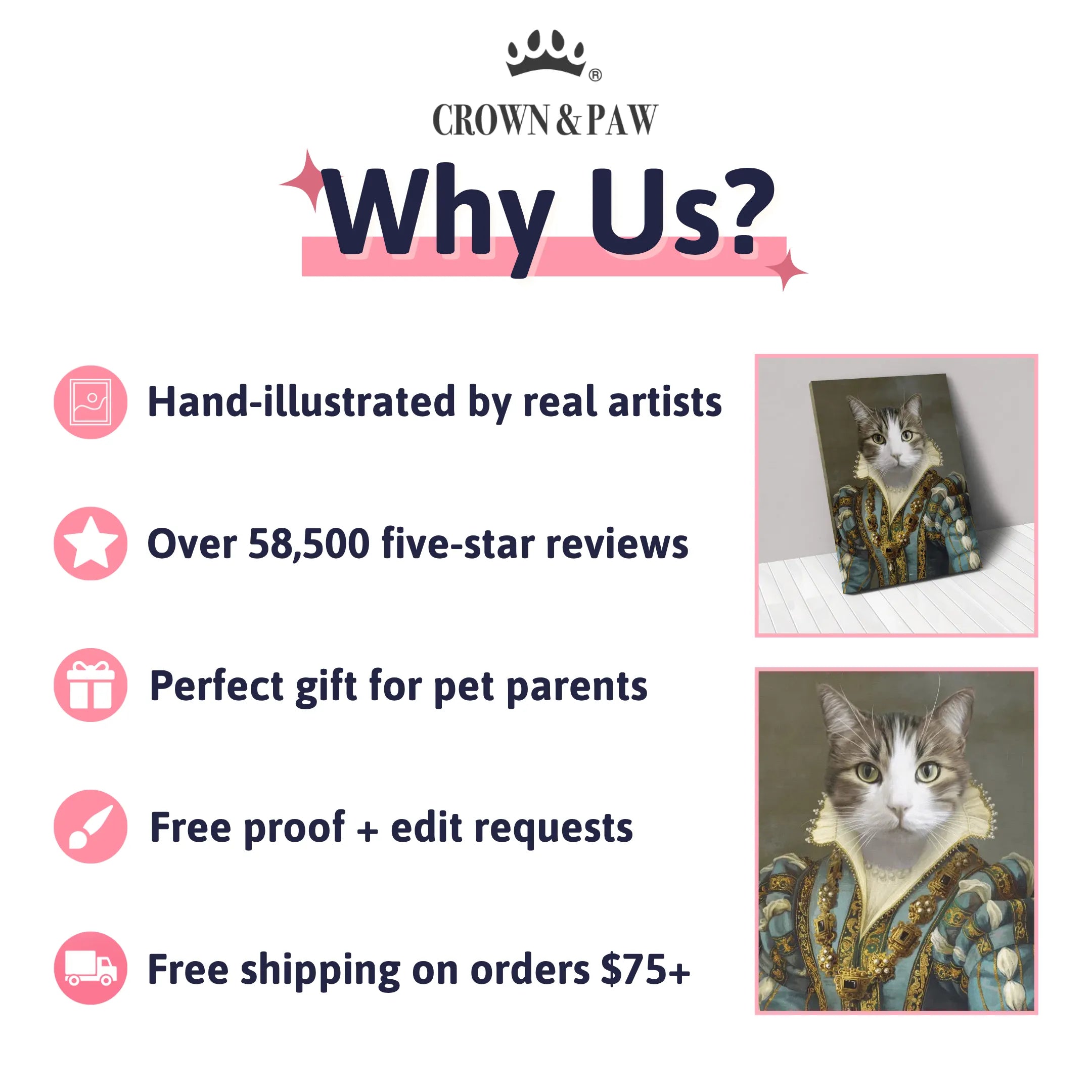 The Sapphire Queen - Custom Pet Canvas