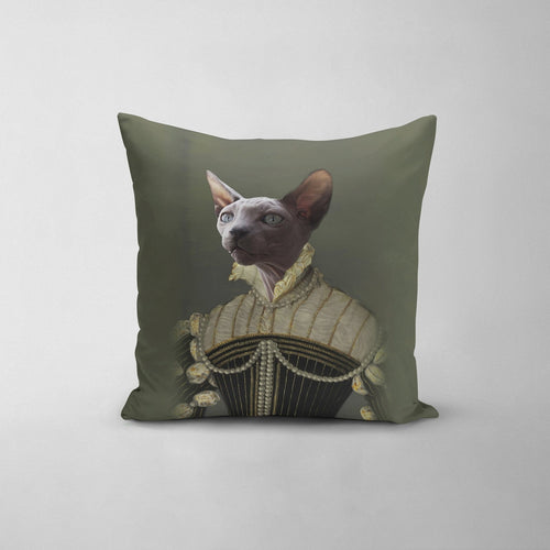 Crown and Paw - Throw Pillow The Pearled Lady - Custom Throw Pillow