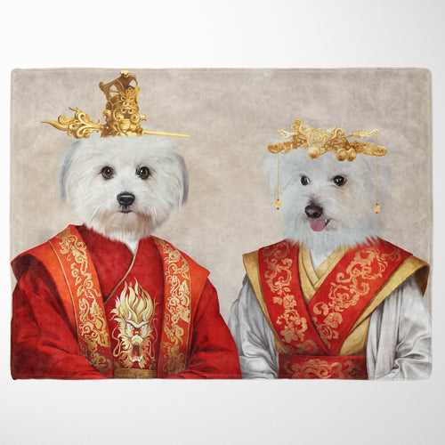 Crown and Paw - Blanket Asian Rulers - Custom Pet Blanket