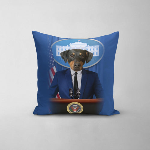 Crown and Paw - Throw Pillow The Pawresident - Custom Throw Pillow