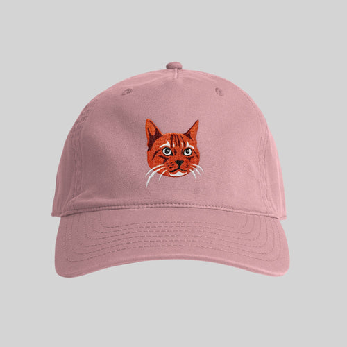 Crown and Paw - Hat Custom Pet Face Classic Dad Cap Pink / Full Color