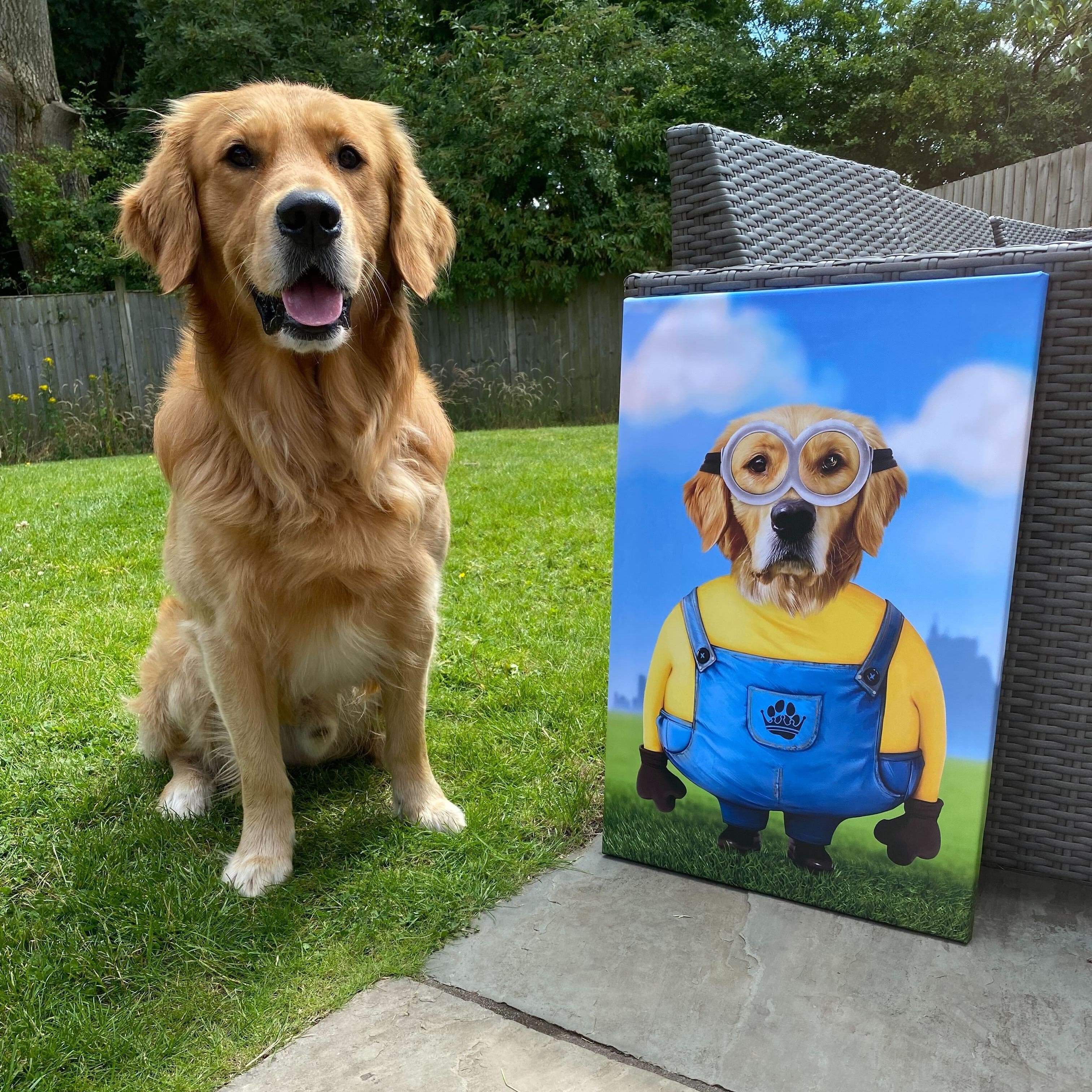 Crown and Paw - Canvas The Yellow Creature - Custom Pet Canvas