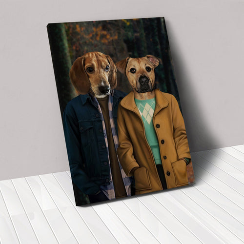 Crown and Paw - Canvas The 80's Couple - Custom Pet Canvas