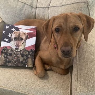 Crown and Paw - Canvas The Dame - USA Flag Edition - Custom Pet Canvas