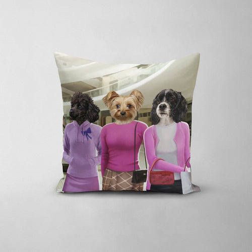 Crown and Paw - Throw Pillow The 3 Mean Girls - Custom Throw Pillow