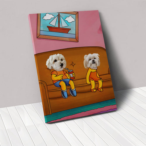 Crown and Paw - Canvas The Yellow Siblings - Custom Pet Canvas