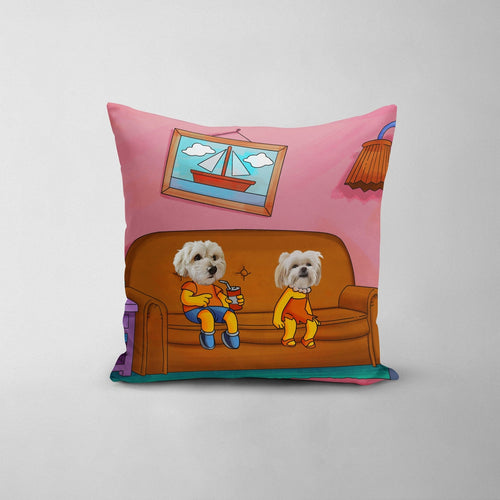 Crown and Paw - Throw Pillow The Yellow Siblings - Custom Throw Pillow