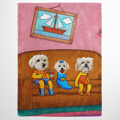 Crown and Paw - Blanket The Yellow Three - Custom Pet Blanket