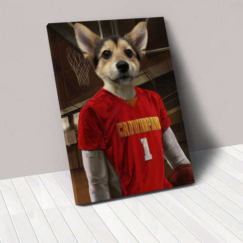 Crown and Paw - Canvas The Basketball Player - Custom Pet Canvas