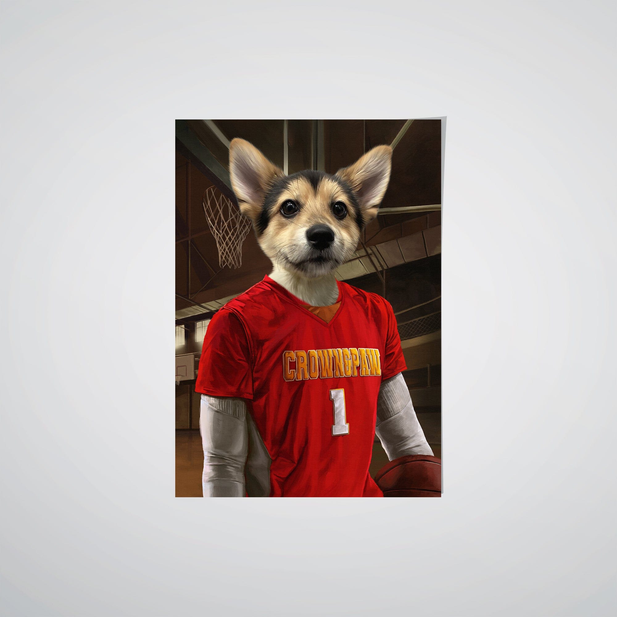 Crown and Paw - Poster The Basketball Player - Custom Pet Poster