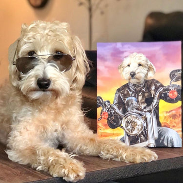 The Biker - Custom Pet Canvas