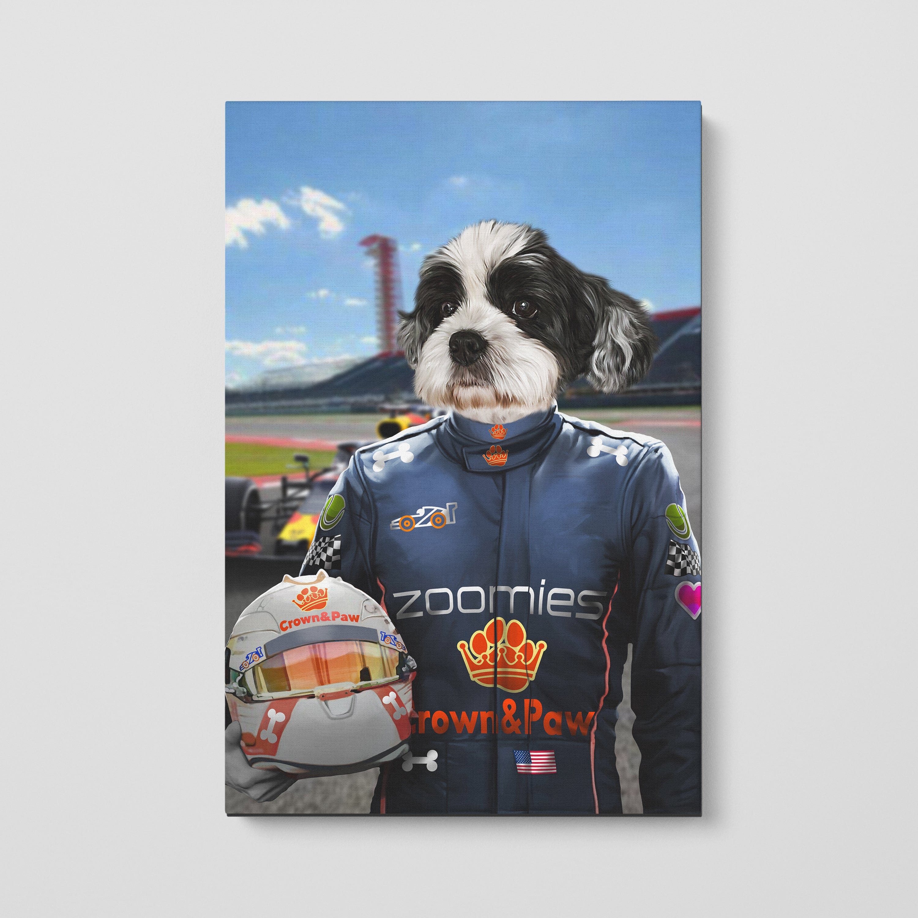 Crown and Paw - Canvas The Champion Driver - Custom Pet Canvas