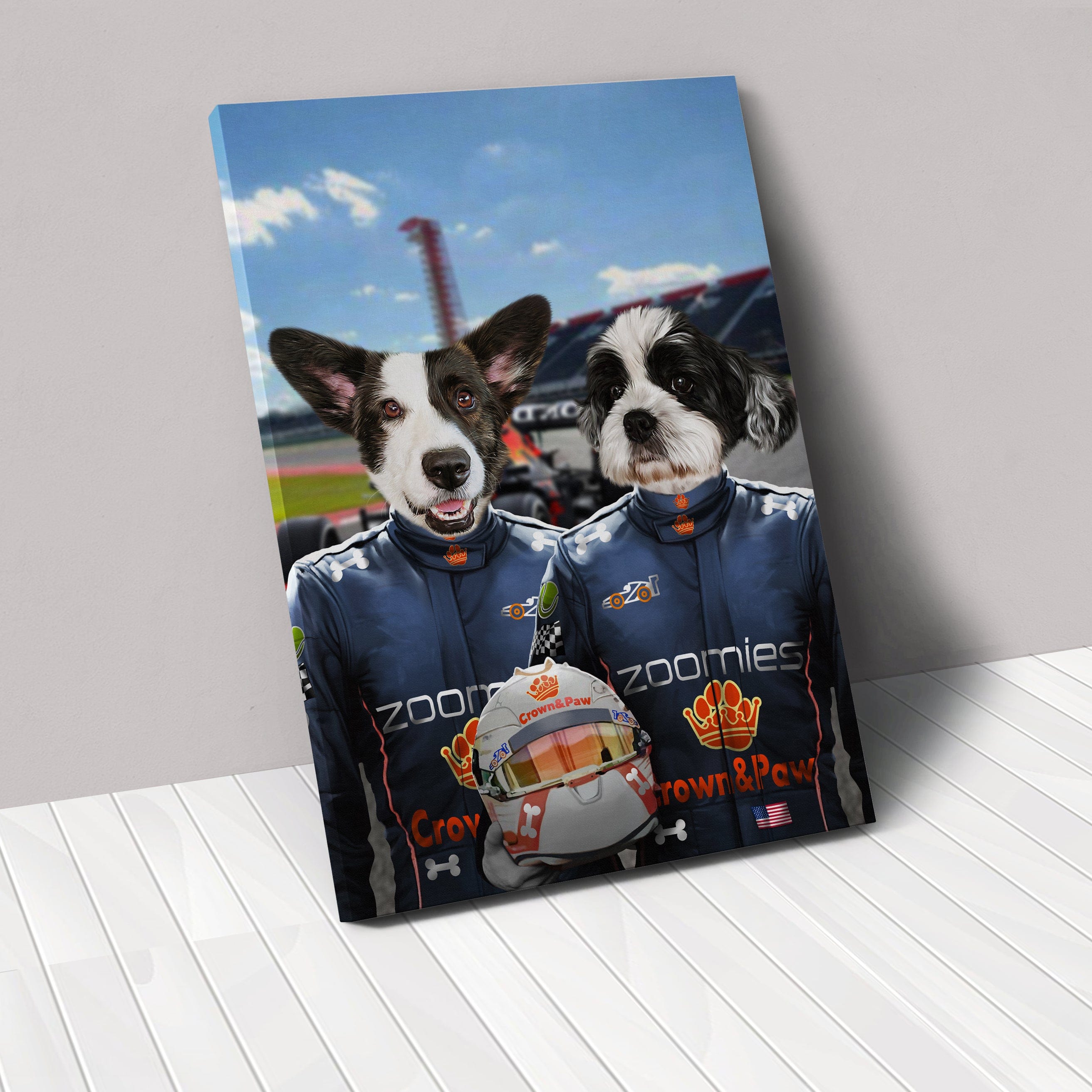 Crown and Paw - Canvas The Champion Drivers - Custom Pet Canvas