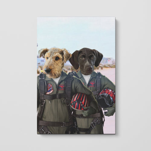 Crown and Paw - Canvas The Fighter Pilots - Custom Pet Canvas