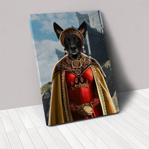 Crown and Paw - Canvas The Dragon Princess - Custom Pet Canvas 8" x 10" / Castle 2