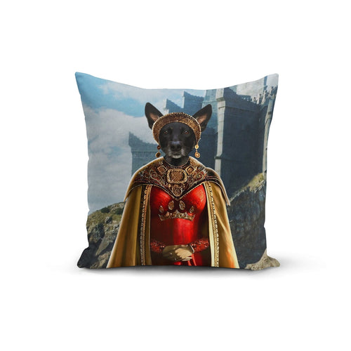 Crown and Paw - Throw Pillow The Dragon Princess - Custom Throw Pillow 14" x 14" / Castle 2