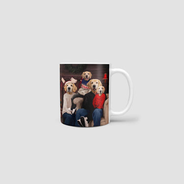 The Family Christmas (Four Pets) - Custom Mug