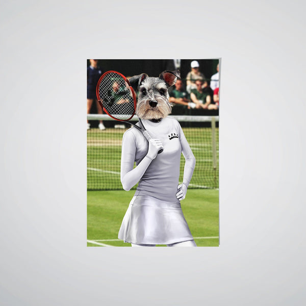 Female Tennis Player - Custom Pet Poster