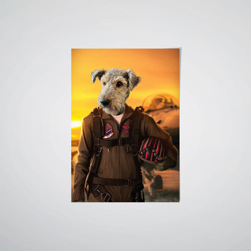 Crown and Paw - Poster The Top Pilot - Custom Pet Poster